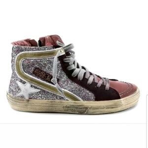 Golden goose glitter high top pink Slide 38